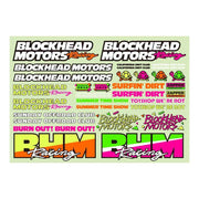 Blockhead Motors 90'S Fluorescent Decal Sheet