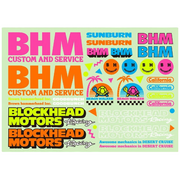 Blockhead Motors 90'S Fluorescent Decal Sheet B
