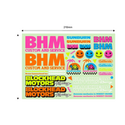 Blockhead Motors 90'S Fluorescent Decal Sheet B