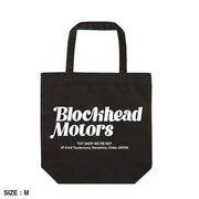 Blockhead Motors Script Logo Tote Bag Black M