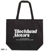 Blockhead Motors Script Logo Tote Bag Black L