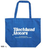 Blockhead Motors Script Logo Tote Bag Blue L