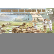 Border Model 1/35 German 7.5cm Anti-Tank Gun Pak 40 with 3 Figures