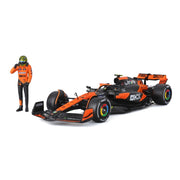 Bburago 28040N 1/24 McLaren MCL38 2024 No.4 Lando Norris with Figure