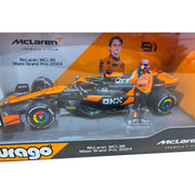 Bburago 28040P 1/24 McLaren MCL38 2024 No.81 Oscar Piastri with Figure