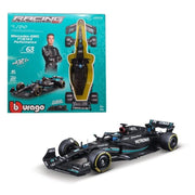 Bburago 28503R 1/24 2023 Racing Model Kit F-1 Mercedes-AMG W14 No.63 Russell with Helmet