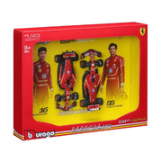 Bburago 36856 1/43 2024 Ferrari SF-24 2 piece Gift Pack