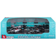 Bburago 38093 1/43 Mercedes AMG No.44 Hamilton 4 piece Gift Pack