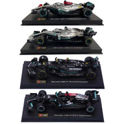 Bburago 38093 1/43 Mercedes AMG No.44 Hamilton 4 piece Gift Pack