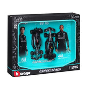 Bburago 38115 1/43 2024 Mercedes AMG W15 2 piece Gift Pack