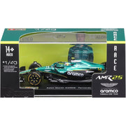 Bburago 38251A 1/43 Aston Martin AMR 25 No.14 Fernando Alonso with Helmet and Showcase