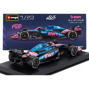 Bburago 38258G 1/43 BWT Alpine A525 No.10 Pierre Gasley with Helmet and Showcase