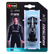 Bburago 58002R 1/64 Race Mercedes-AMG F1 W16 No.63 George Russell 2025 Season Car