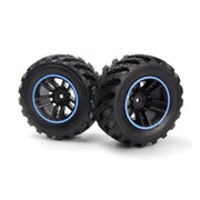 Blackzon BZ540325 Spryte Wheels/Tires Assembled (Black/Blue)