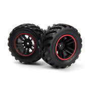 Blackzon BZ540326 Spryte Wheels/Tires Assembled (Black/Red)