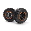 Blackzon BZ540327 Spryte Wheels/Tires Assembled (Black/Orange)