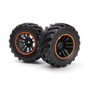 Blackzon BZ540327 Spryte Wheels/Tires Assembled (Black/Orange)