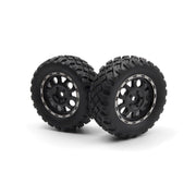 Blackzon 540451 Assembled Wheel & Tyre Set 2pcs