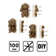 Cartonic Trio Monkeys 3D Puzzle