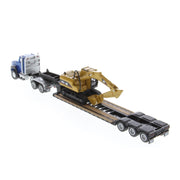 Diecast Masters 1/87 Cat CT660 Cab Tractor & Lowboy with Excavator