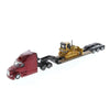 Diecast Masters 84419 1/87 Peterbilt Model 579 UltraLoft Tandem Tractor with Lowboy Trailer and Cat D5M Dozer