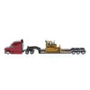 Diecast Masters 84419 1/87 Peterbilt Model 579 UltraLoft Tandem Tractor with Lowboy Trailer and Cat D5M Dozer