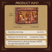 CuteBee Bach String DIY Book Nook Kit