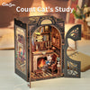 CuteBee Count Cat's Study DIY Book Nook Kit