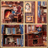 CuteBee Count Cat's Study DIY Book Nook Kit