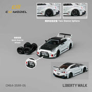 CM Model 64-35GTRR-06 1/64 LB-Silhouette Works GT Nissan 35GT-RR White And Black Carbon
