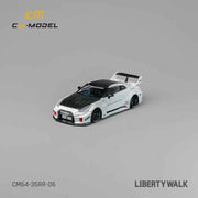 CM Model 64-35GTRR-06 1/64 LB-Silhouette Works GT Nissan 35GT-RR White And Black Carbon
