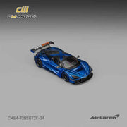 CM Model CM64-720SGT3X-04 1/64 Mclaren 720SGT3X Aurora Blue