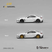 CM Model 64-BRZ-09 1/64 Subaru BRZ Varis Widebody White
