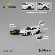 CM Model 64-BRZ-09 1/64 Subaru BRZ Varis Widebody White