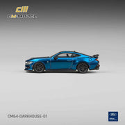 CM Model CM64-DarkHorse-01 1/64 Ford Mustang DarkHorse Blue Ember Metallic