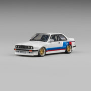 CM Model 1/64 Pandem M3 E30 Alpine White with M Tri-Stripes