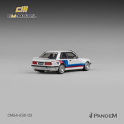 CM Model 1/64 Pandem M3 E30 Alpine White with M Tri-Stripes