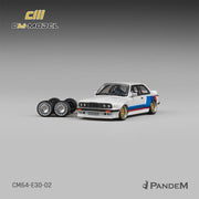 CM Model 1/64 Pandem M3 E30 Alpine White with M Tri-Stripes