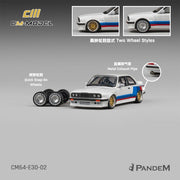 CM Model 1/64 Pandem M3 E30 Alpine White with M Tri-Stripes