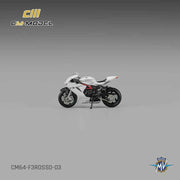 CM Model CM64-F3ROSSO-03 1/64 MV Agusta F3Rosso White with showgirl