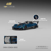 CM Model 1/64 Pagani Zonda Revolution Barchetta Blue Full Carbon