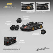 CM Model CM64-REVOLUCION-12 1/64 Pagani Zonda Revlucion Drycarbon