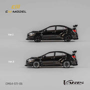 CM Model 64-STI-06 1/64 Subaru Varis WRX STI Wide Body 1.0 Chome Black