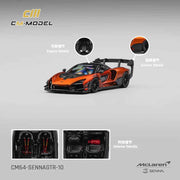 CM Model SennaGTR-10 1/64 Mclaren SennaGTR Volcano Orange