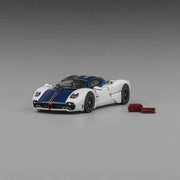 CM Model CM64-Utopia-08 1/64 Pagani Utopia Bianco Benny with Blu Francia Carbon & Rosso Monza Stripe