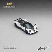 CM Model CM64-ZONDAF-02 1/64 Pagani ZondaF Pearl White Blue line