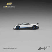 CM Model CM64-ZONDAF-02 1/64 Pagani ZondaF Pearl White Blue line