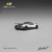 CM Model CM64-ZONDAF-02 1/64 Pagani ZondaF Pearl White Blue line