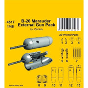 CMK 1/48 B-26 Marauder External Gun Pack for ICM Kits