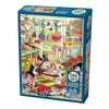 Cobble Hill Potting Shed Cats 500pc Jigsaw Puzzle